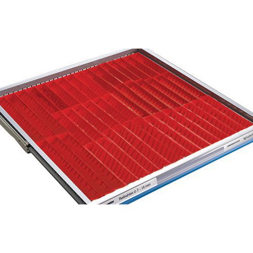 Set di vaschette in plastica 24 vaschette Rosso,