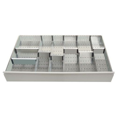 13 scomparti per cassetto LxPxA: 1.050 650x100 mm,