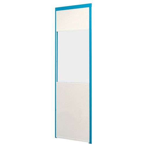 Divisorio 1/2 Vetrato h3m Larg .: 1M Montanti Bianchi,