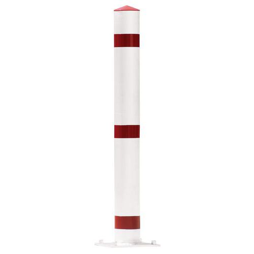 Paletto da parcheggio - Su piastra - Bianco,