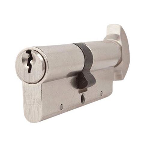 Cilindro universale europeo a pulsante 40x40mm in nichel,