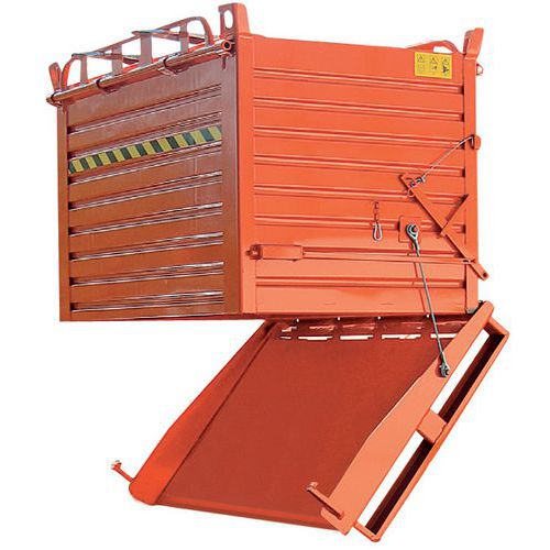 CONTENITORI A FONDO APRIBILE 1000X800X650 P ORTATA 2000 KG,