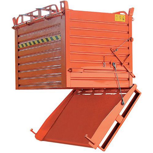 CONTENITORI A FONDO APRIBILE 1200X1000X650 PORTATA 2000 KG,