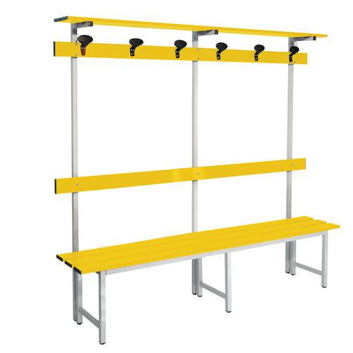 Panca+attaccapanni L100cm Allu minio RAL1018,