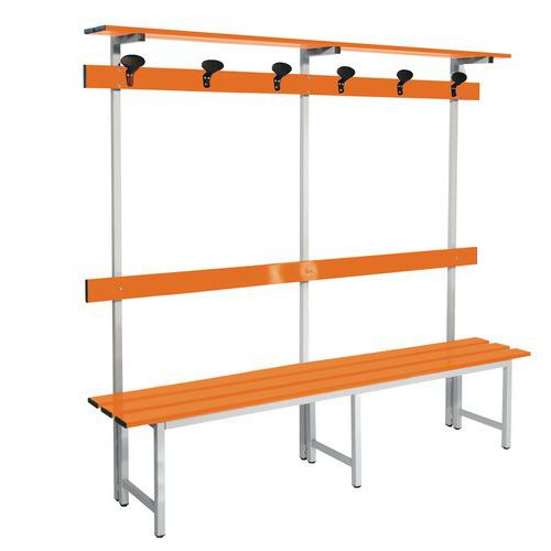 Panca+attaccapanni L100cm Allu minio RAL2009,