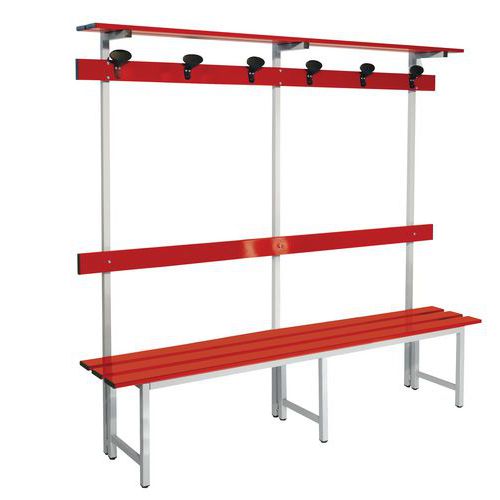 Panca+attaccapanni L100cm Allu minio RAL3000,