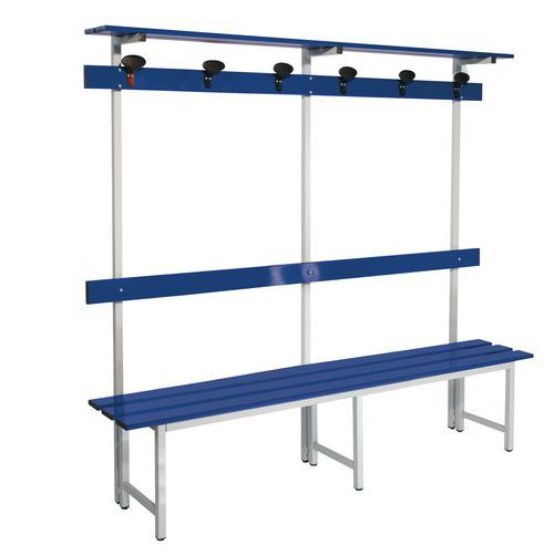 Panca+attaccapanni L100cm Allu minio RAL5017,