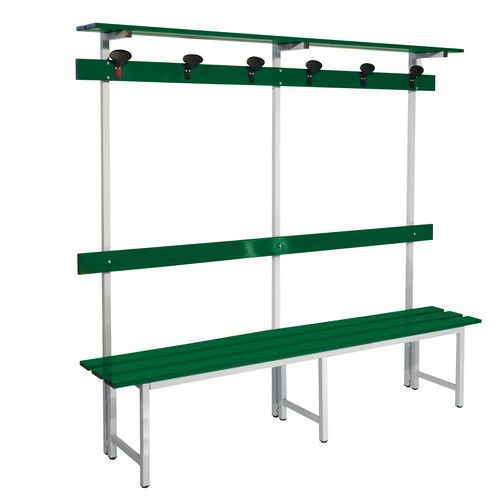 Panca+attaccapanni L100cm Allu minio RAL6018,