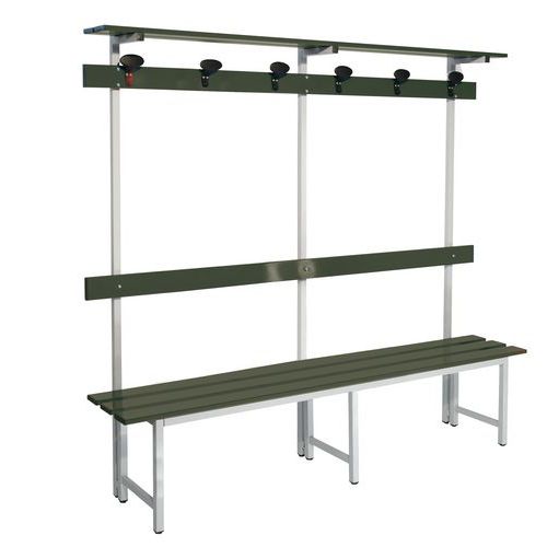 Panca+attaccapanni L100cm Allu minio RAL7039,