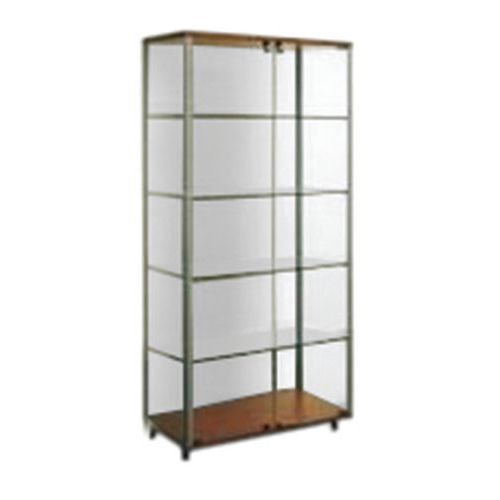 VETRINA MONTANTI IN ALLUMINIO DIM.80X40X176-C OL.CILIEGIO,