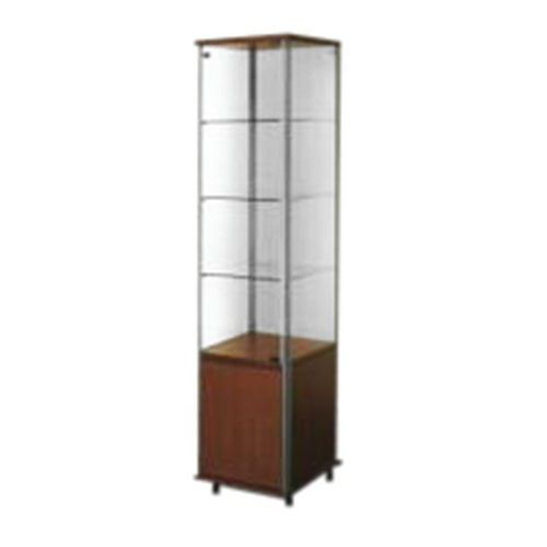 VETRINA MONTANTI IN ALLUMINIO DIM.40X40X176-B ASE CILIEGIO,