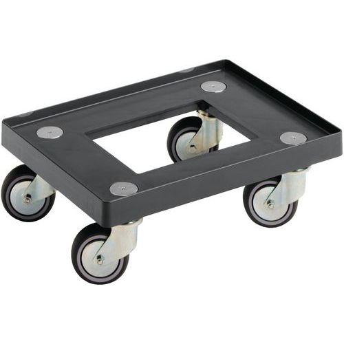 Pianale di trasporto in plastica grigio 400x300 mm,