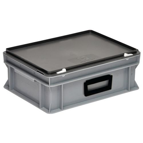 Valigetta contenit Rako 12L grigio e coperchio grigio scuro,