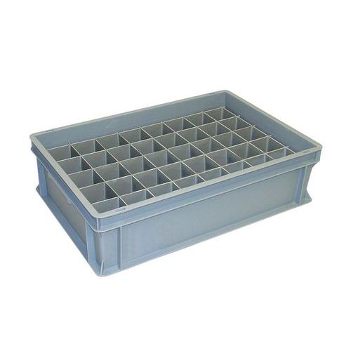 Separatori per bicchieri da acqua per contenitori impilabili,