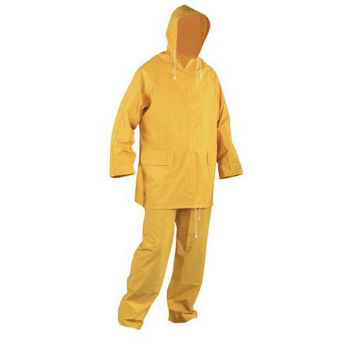 Tuta da pioggia in PVC L giallo,