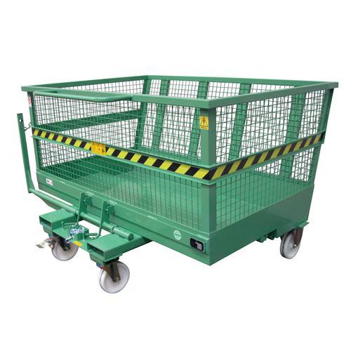 Cont. ribaltabile rete 1610L 1550x1550x1210 Verde,