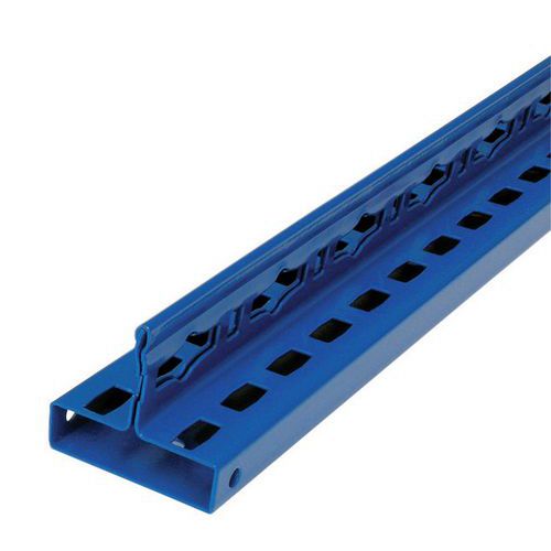 Montante Easy-Fix blu 2000 mm lato anteriore perforato,