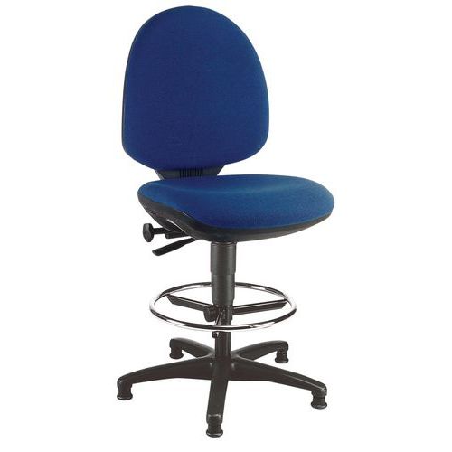 WERKPLAATSSTOEL STOF BL. HOOG,