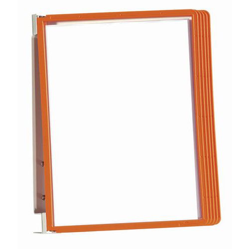 Supporto a parete per cartellina. Cartellina: arancione, numero di cartelline: 5,