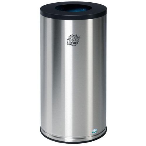 Pattumiera per raccolta differenziata-70L-Inox blu-VAR,