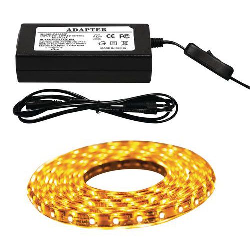 Kit striscia bianco caldo 180 LED SMD 3014