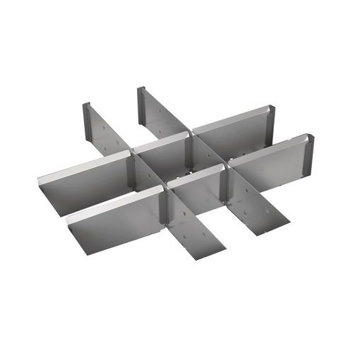 Separatore cassetto Bott-Verso 9 scomparti in acciaio,