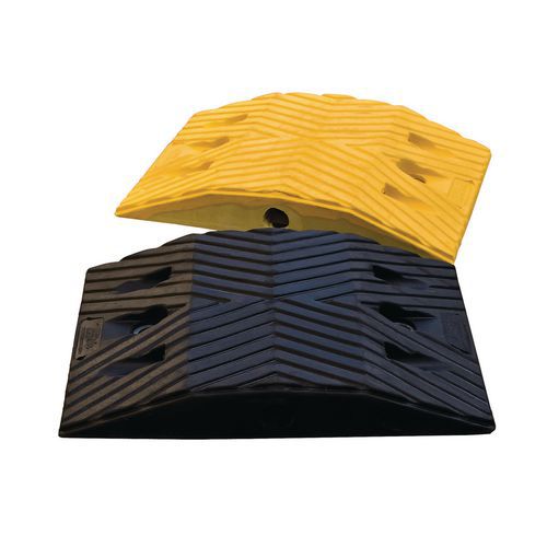 Set di 2 moduli rallentatore dritti 1 giallo+1 nero,