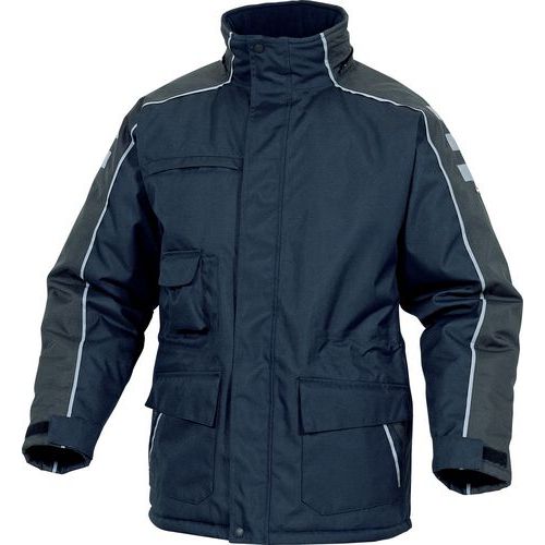 Parka freddo extreme polies. oxford rivestimento PU blu tg S,