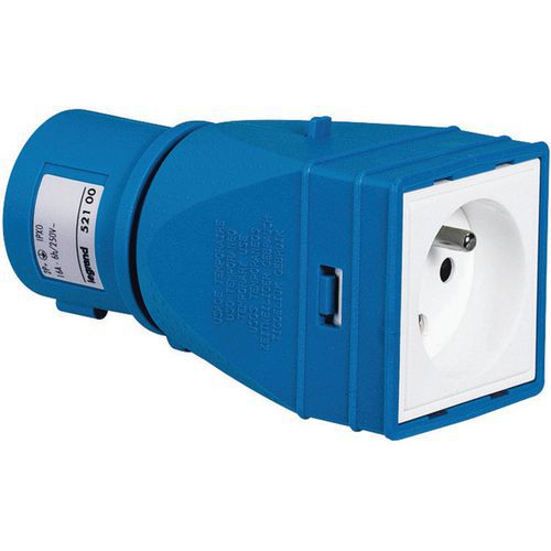 Adattatore industriale domestico 2P+T 16 A 230 V UTE,