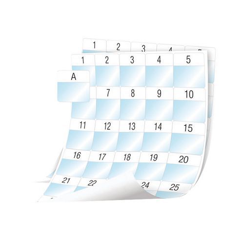 Etichetta ferro laminato/cavo 41 x 42 mm Nero/bianco,