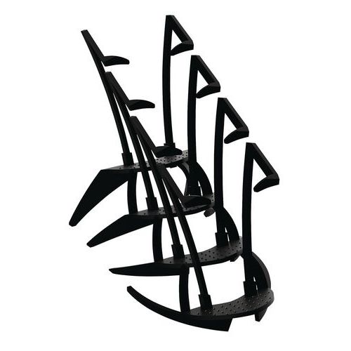 espositore da tavolo Filario 4 scomp. 1/3A4 nero,