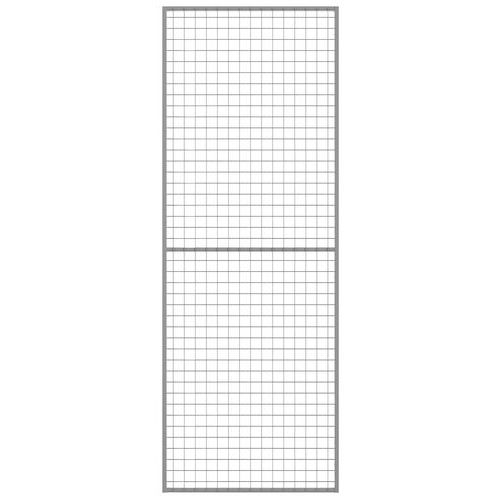 Parete divisoria a griglia in acciaio - Alt. totale: 2,20 m - Largh. totale: 0,8 m,