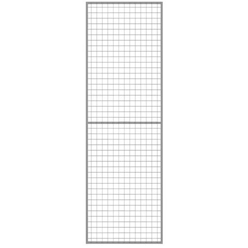 Parete divisoria a griglia in acciaio - Alt. totale: 2,20 m - Largh. totale: 0,7 m,