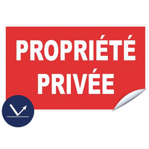 Cartello catarifrangente classe 1 Proprietà privata - Adesivo,