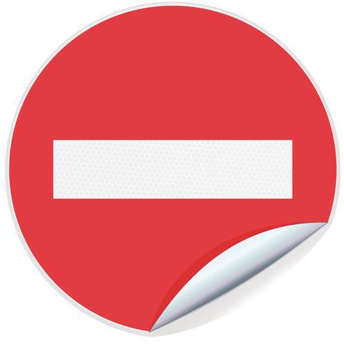 Cartello catarifrangente classe 1 Vietato l'accesso - Adesivo,