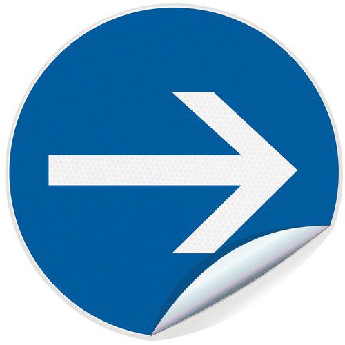 Cartello catarifrangente classe 1 di direzione - Adesivo,