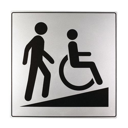 Pittogramma ISO 7001 simbolo rampa di accesso 200x200 mm,