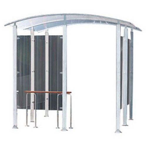 RIPARO PER FUMATORI DESIGN 4M² ISOLATO METALLO ZINCATO+PANCA,