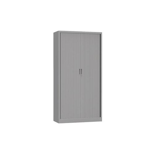 Armadio monoblocco ante a serrande A198xL100 alluminio con 4 ripiani,