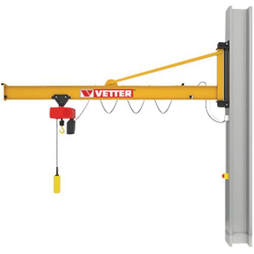 Gru A muro P=500Kg, 4M F=500KG, PORTEE =4M,