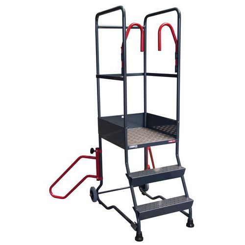 Piattaforma 3 gradini in acciaio,