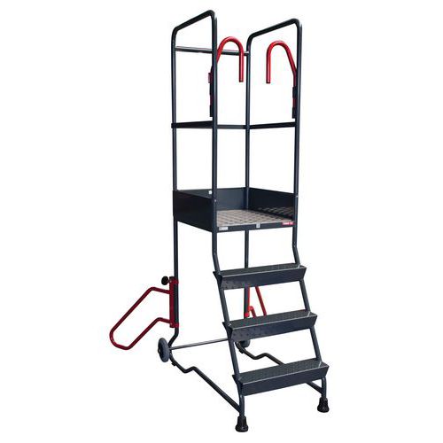 Piattaforma 4 gradini in acciaio,