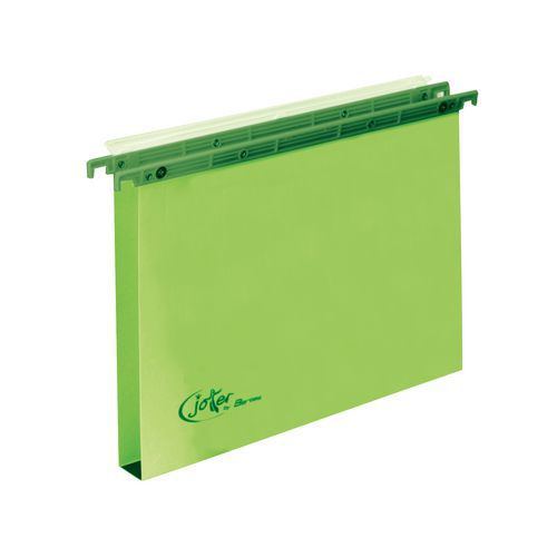 Cart sospese Joker verde per cassetto Int 33cm. Fondo U 3cm,