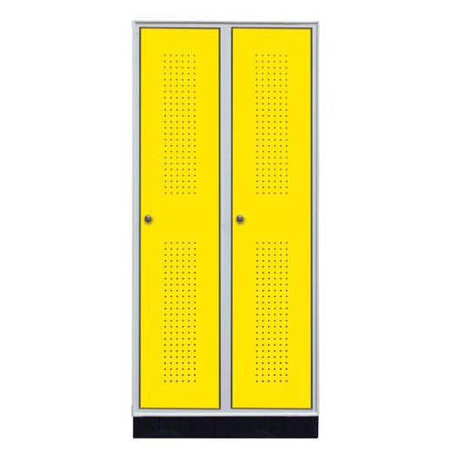 Armadio spogliatoio ind.pulita 2 col. 60X50X175h GIALLO,