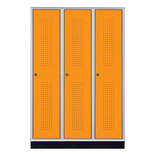 Armadio spogliatoio ind.pulita 3 col. 90X50X175h ARANCIO,