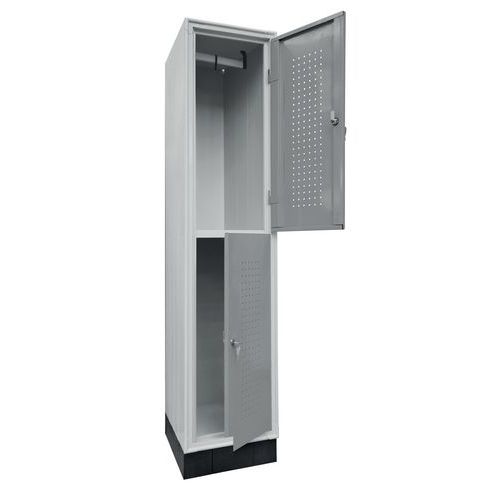 Armadio spogliatoio multiscomparto 2 posti 40X50X175h GRIGIO,