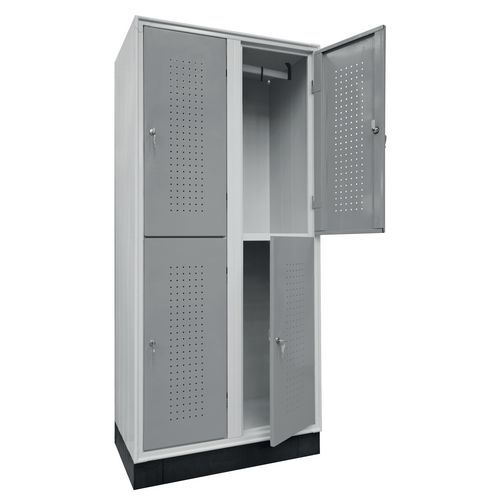Armadio spogliatoio multiscomparto 4 posti 80X50X175h GRIGIO,