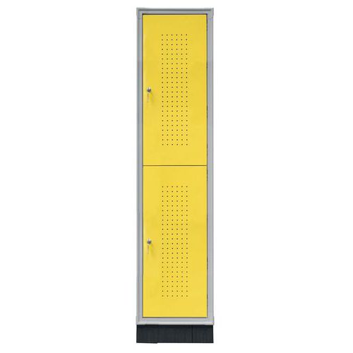 Armadio spogliatoio multiscomparto 2 posti 40X50X175h GIALLO,