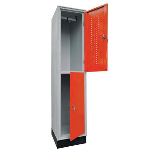 Armadio spogliatoio multiscomparto 2 posti 40X50X175h ROSSO,