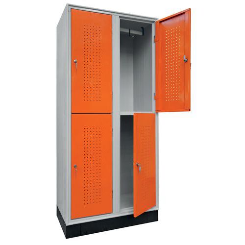 Armadio spogliatoio multiscomparto 4 posti 80X50X175hARANCIO,